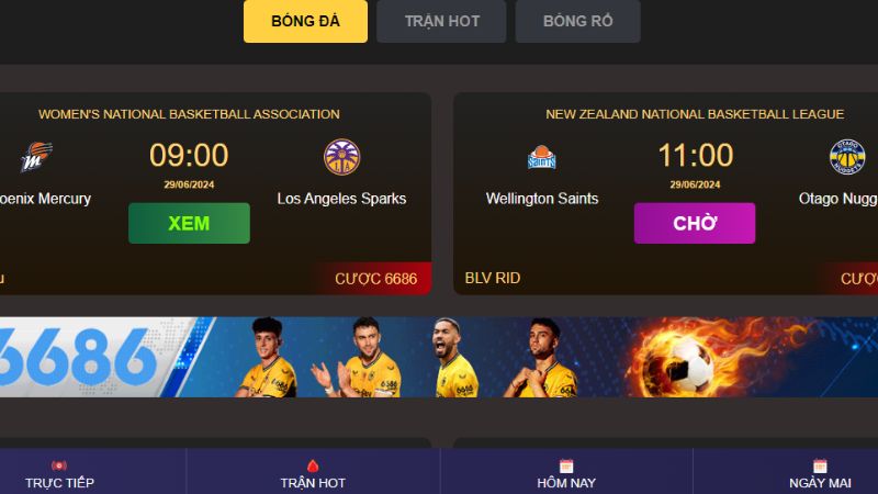Người hâm mộ chọn link xem ttbd và nhấn Xem ngay
